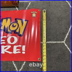 Rare 90's Authentic Pokémon Nintendo Video Promo Store Display Banner 48x 18