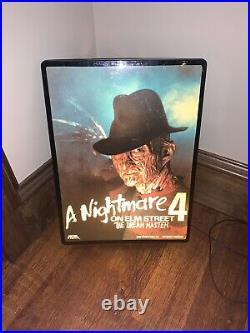 Rare A Nightmare on Elm Street 4 Horror Movie Lighted Box Sign Store Display