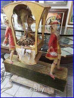 Rare Antique Animated Mechanical Victorian Store Window Display Automaton Xmas