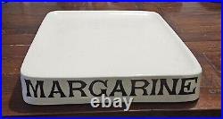 Rare Antique English WHITE IRONSTONE MARGARINE SLAB Country Grocer Store Display