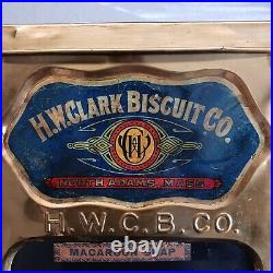 Rare Antique H. W. Clark Biscuit Co. Store Display Box Adams Mass Early 1900's
