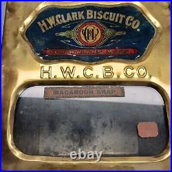 Rare Antique H. W. Clark Biscuit Co. Store Display Box Adams Mass Early 1900's