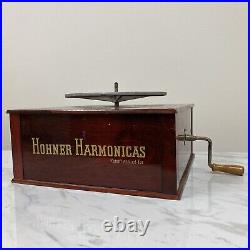 Rare Antique Hohner Harmonicas Hand Crank Rotating Store Window Display Stand