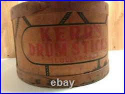 Rare Antique Kerr's Drumsticks Candy Box Wooden Store Display Case c. 1900