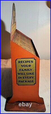 Rare Antique Knox Sparkling Gelatine Heavy Steel Store Display Rack & 1933 Book