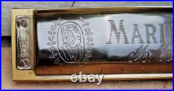 Rare Antique M. Hohner Store Display Marine Band Harmonica A440 Advertising