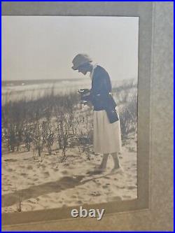 Rare Antique Store Display photo Take a Kodak with you DOG Beach B&W advertising