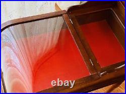 Rare Antique Victorian Curved Glass Showcase/General Store Display Case