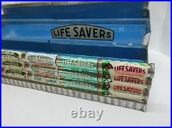 Rare Antique Vintage Life Savers 7 Flavor Metal Tin Candy Rack Store Display Htf