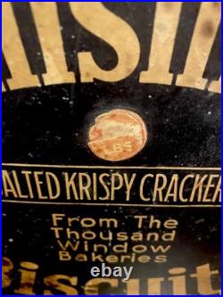 Rare Antique c. 1915 Loose Wiles Sunshine Biscuits Metal Store Display Box