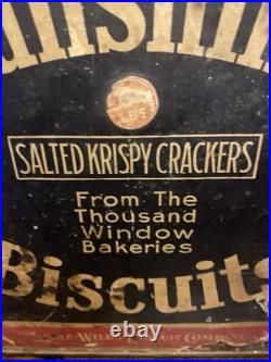 Rare Antique c. 1915 Loose Wiles Sunshine Biscuits Metal Store Display Box