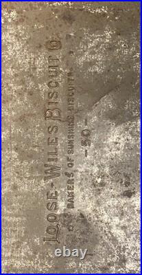 Rare Antique c. 1915 Loose Wiles Sunshine Biscuits Metal Store Display Box