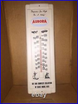 Rare Aurora Model Store Display Temp. Thermometer Frankenstein plane late 60s
