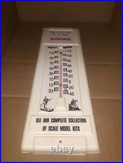 Rare Aurora Model Store Display Temp. Thermometer Frankenstein plane late 60s