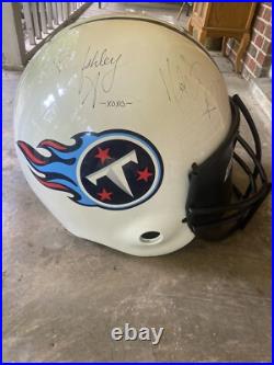 Rare Autographed Tennessee Titans Bud Light Helmet store display