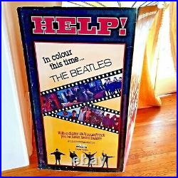 Rare Beatles HELP & HARD DAYS NIGHT 1980s Promotional Store Display Standee