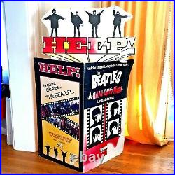 Rare Beatles HELP & HARD DAYS NIGHT 1980s Promotional Store Display Standee