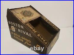 Rare Boston Rival Cigar Metal General Store Display! Great Tobacco Advertising