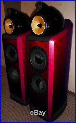 Rare Bowers And Wilkins B&w 802 Nautilus, Pair, Cherry Tone Finishstore Display