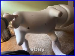 Rare Bullseye Target Dog Statue Store Display Bull Terrier Sculpture