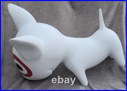Rare Bullseye Target Dog Statue Store Display Bull Terrier Sculpture Standing