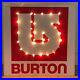 Rare! Burton Snowboards Flassing Ligtht Sign Dealer Store Display Vintage