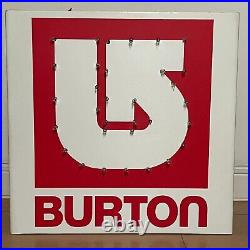 Rare! Burton Snowboards Flassing Ligtht Sign Dealer Store Display Vintage