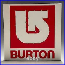 Rare! Burton Snowboards Flassing Ligtht Sign Dealer Store Display Vintage