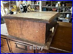 Rare CROWLEYS NEEDLE SPOOL CABINET DISPLAY COUNTRY STORE ADVERTISING