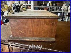 Rare CROWLEYS NEEDLE SPOOL CABINET DISPLAY COUNTRY STORE ADVERTISING