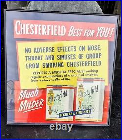 Rare Chesterfield Best for YOU! Cardoard Counter Top Display Advertisement