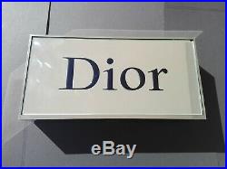 Rare Christian Dior Shop Store Display Box Metal & Mirror Glass