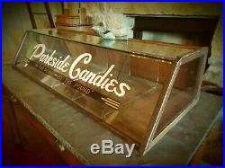 Rare Circa 1920-30's Parkside Candy Store Candy Display- 6 Bins- Rolled Glass