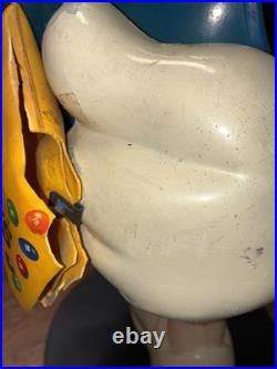 Rare Commercial LARGE Blue M&M's Store Display Wheels 4 FT Tall Metal Base