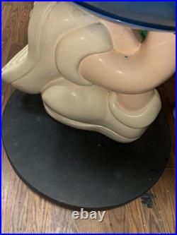 Rare Commercial LARGE Blue M&M's Store Display Wheels 4 FT Tall Metal Base