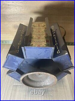 Rare Find! Antique c1920 Brookfield Cheese Store Display Litho Metal Lazy Susan