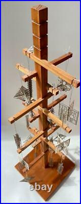 Rare Frank Lloyd Wright 19 Silver Plate Holiday Ornament Store Display Stand