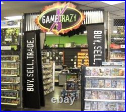 Rare Game Crazy Flame Sign Store Display Entrance Hollywood Video 70x34