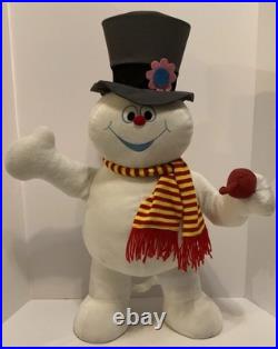 Rare Gemmy Frosty The Snowman Plush Standing Store Display Large Size 29