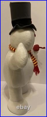 Rare Gemmy Frosty The Snowman Plush Standing Store Display Large Size 29