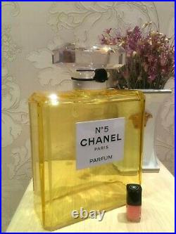 Rare Giant Factice 3,5 Liters Chanel 5 Parfum Store Display (plexiglas Bottle)
