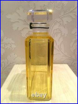 Rare Giant Factice 3,5 Liters Chanel 5 Parfum Store Display (plexiglas Bottle)