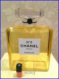 Rare Giant Factice 3,5 Liters Chanel 5 Parfum Store Display (plexiglas Bottle)