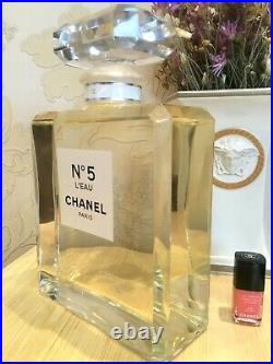 Rare Giant Glass Factice Chanel N°5 L'eau Store Display (2 Liters /not Perfume)