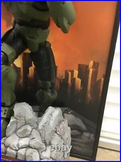 Rare HALO 2 MASTER CHIEF STANDEE GAME STORE DISPLAY XBOX Life Size poster type