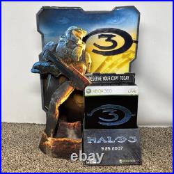 Rare HALO 3 MASTER CHIEF STANDEE GAME STORE Counter DISPLAY XBOX Store Display
