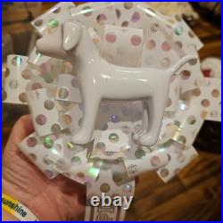 Rare HTF Collectible VS PINK White Bow With Dog Holiday Store Display Prop