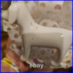 Rare HTF Collectible VS PINK White Bow With Dog Holiday Store Display Prop