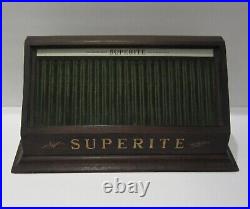 Rare HTF Vintage SUPERITE The Supreme Pencil Store Countertop DISPLAY CASE