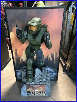Rare Halo 2 Master Chef Life Size Statue 3ft Wall Decor Store Display